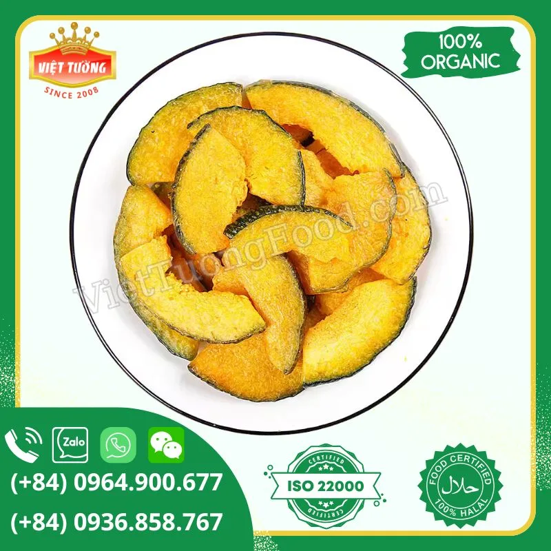 Bí đỏ sấy giòn - Crispy Dried Red Pumpkin Bí đỏ sấy giòn - Crispy Dried Red Pumpkin