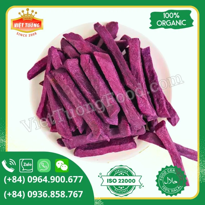Khoai lang tím sấy giòn - Crispy Dried Purple Sweet Potato Khoai lang tím sấy giòn - Crispy Dried Purple Sweet Potato