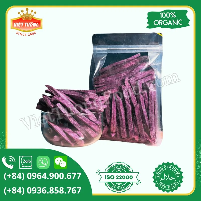 Khoai lang tím sấy giòn - Crispy Dried Purple Sweet Potato Khoai lang tím sấy giòn - Crispy Dried Purple Sweet Potato