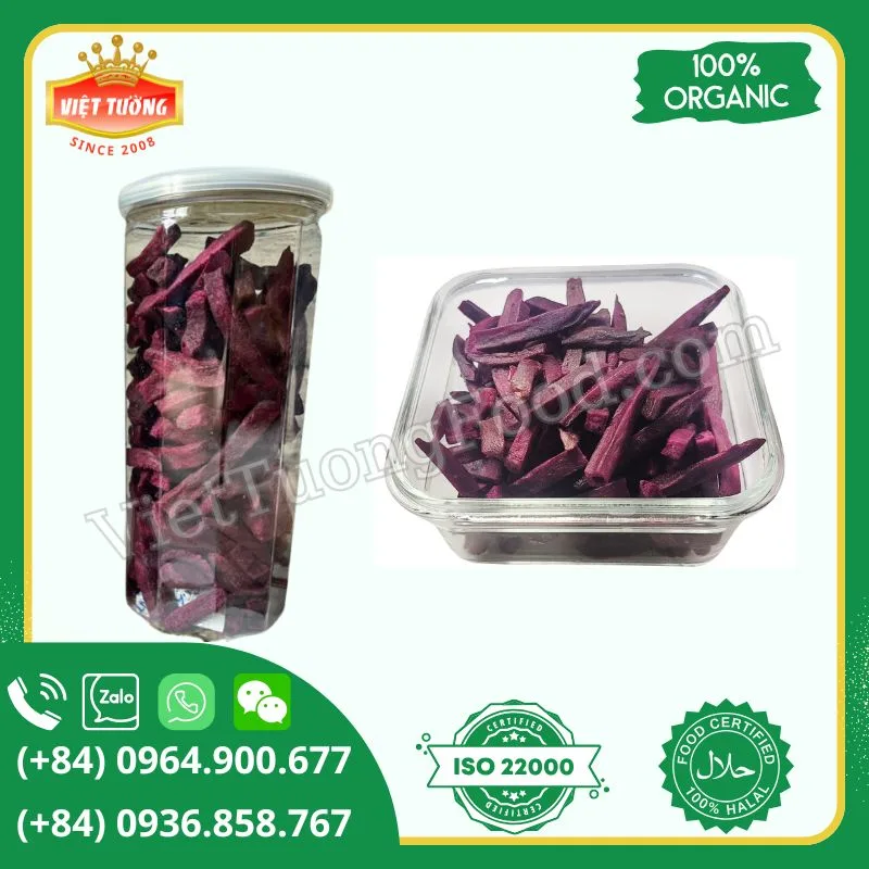 Khoai lang tím sấy giòn - Crispy Dried Purple Sweet Potato Khoai lang tím sấy giòn - Crispy Dried Purple Sweet Potato