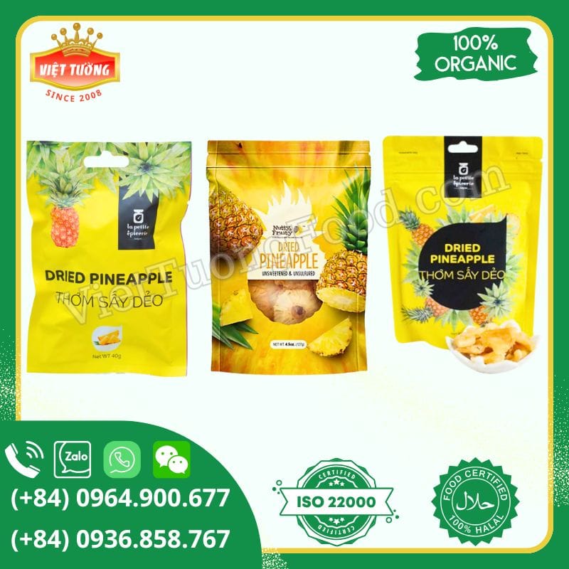 Khóm/Thơm sấy dẻo - Soft Dried Pineapple Khóm/Thơm sấy dẻo - Soft Dried Pineapple