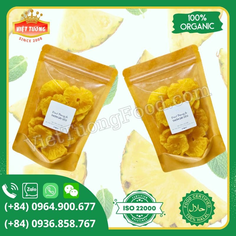 Khóm/Thơm sấy dẻo - Soft Dried Pineapple Khóm/Thơm sấy dẻo - Soft Dried Pineapple